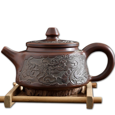 正宗纯手工浮雕龙壶紫砂茶具坭兴陶 匠心独运的好店推荐